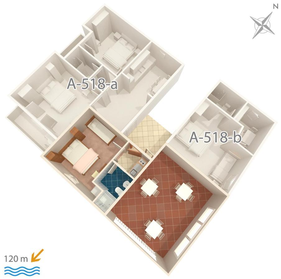 Apartments By The Sea Podgora, Makarska - 518 Exterior photo
